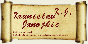 Krunislav Janojkić vizit kartica